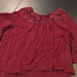 Abercrombie kids Maroon blouse